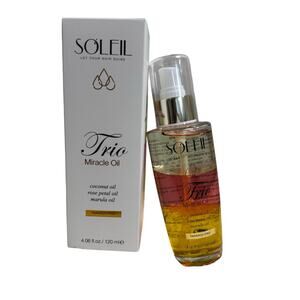 SOLEIL Trio Miracle Oil-Coconut oil,Rose Petal oil, Marula oil Paraben free120ml